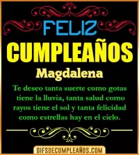 GIF Frases de Cumpleaños Magdalena